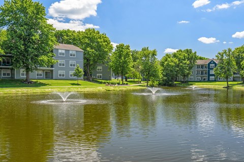 Community Pond with Fountain