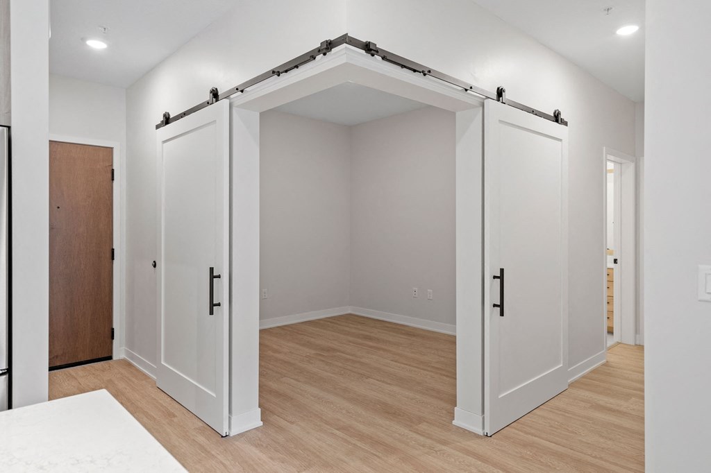 Den Area with Two Sliding Doors