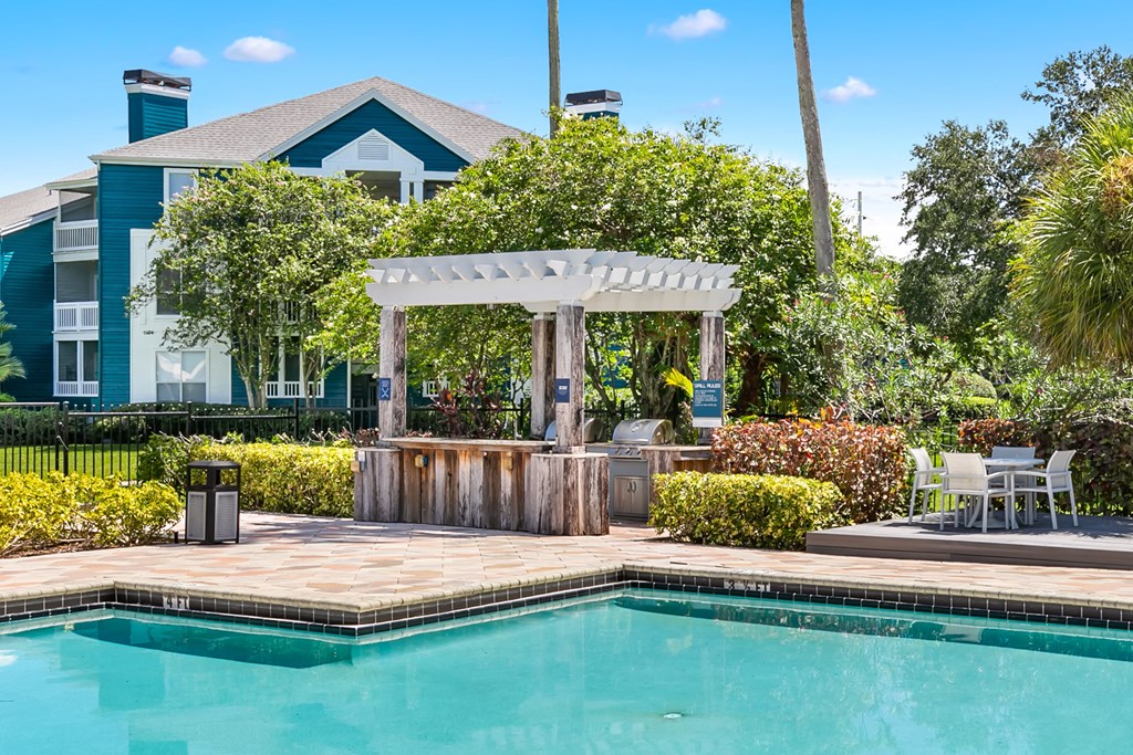 Grilling Pergola At The Pool Sundeck