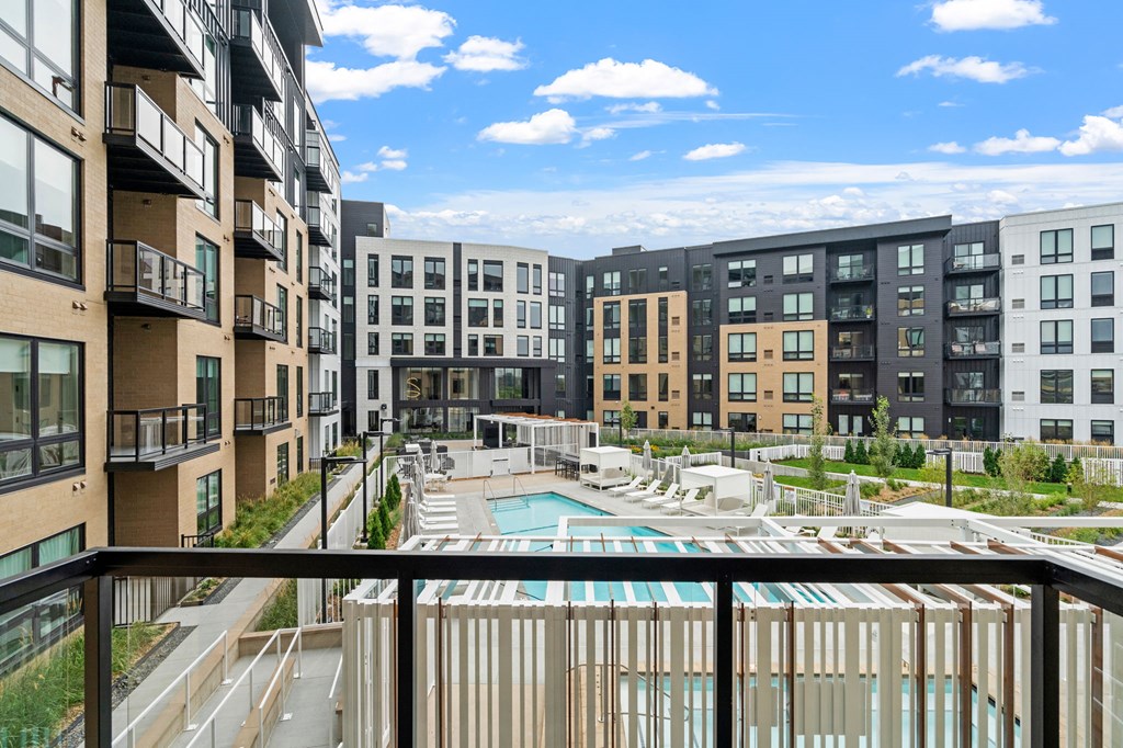 Balcony with Pool View