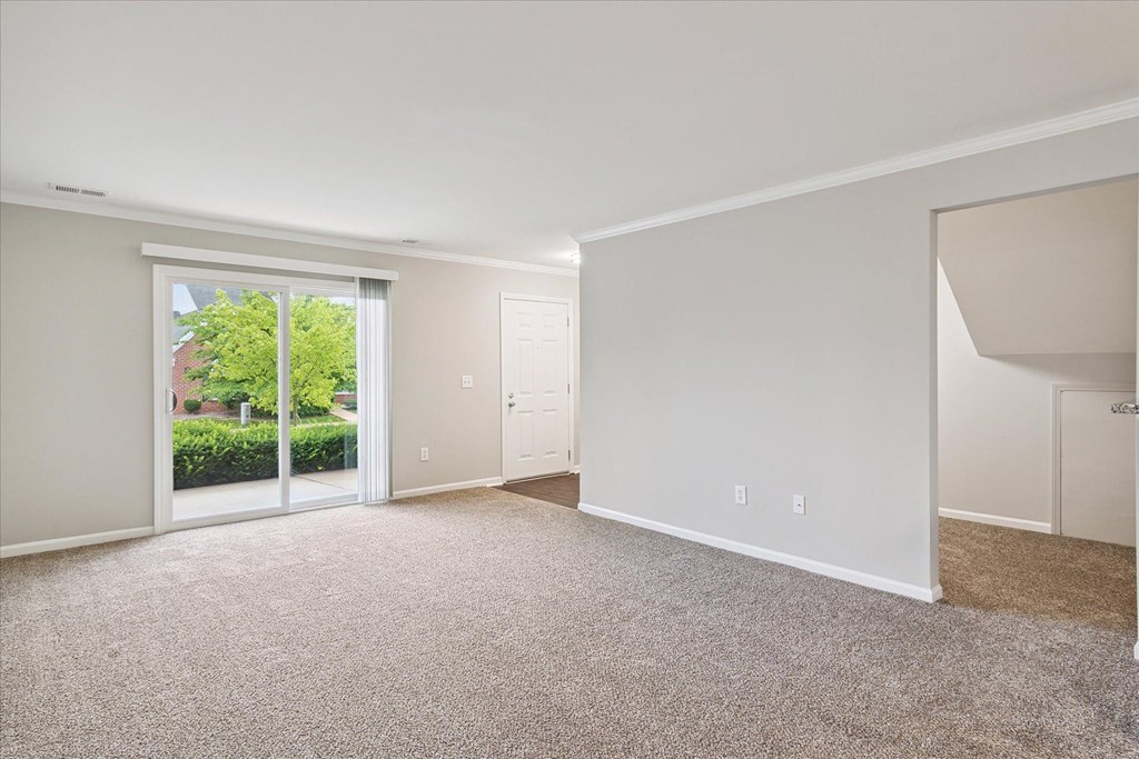 Spacious Living Area With Sliding Door