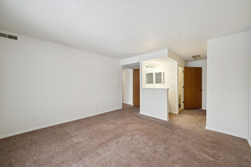 Spacious Living Area with Carpet