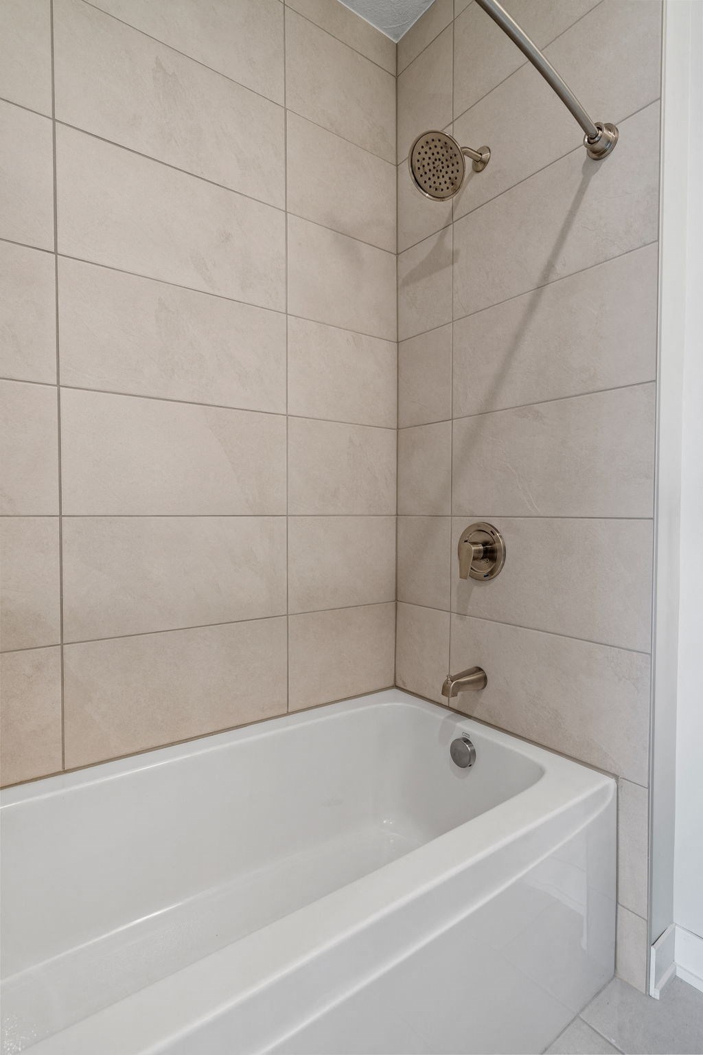 Shower with Tile Backsplash