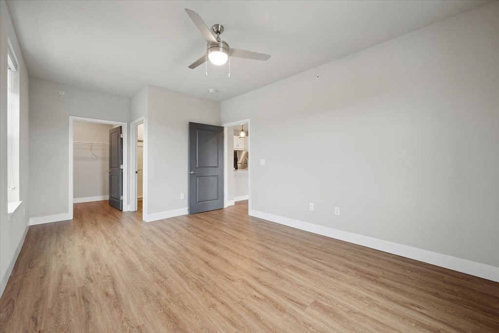 Bedroom with Wood Style Flooring