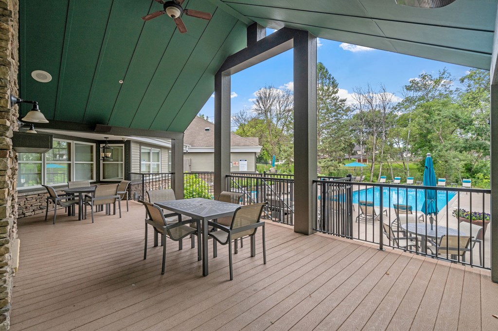 Outdoor Lounge With Fireplace