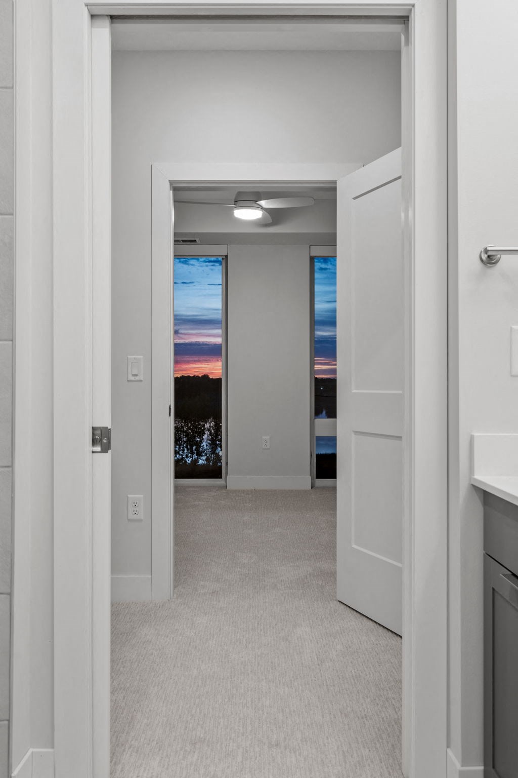 Spacious Walk-In Closet with Built-In Shelving