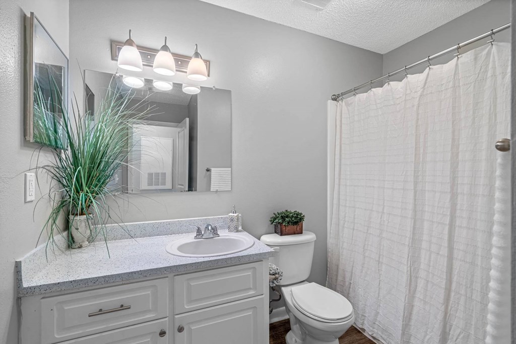 Bathroom with White Cabinets