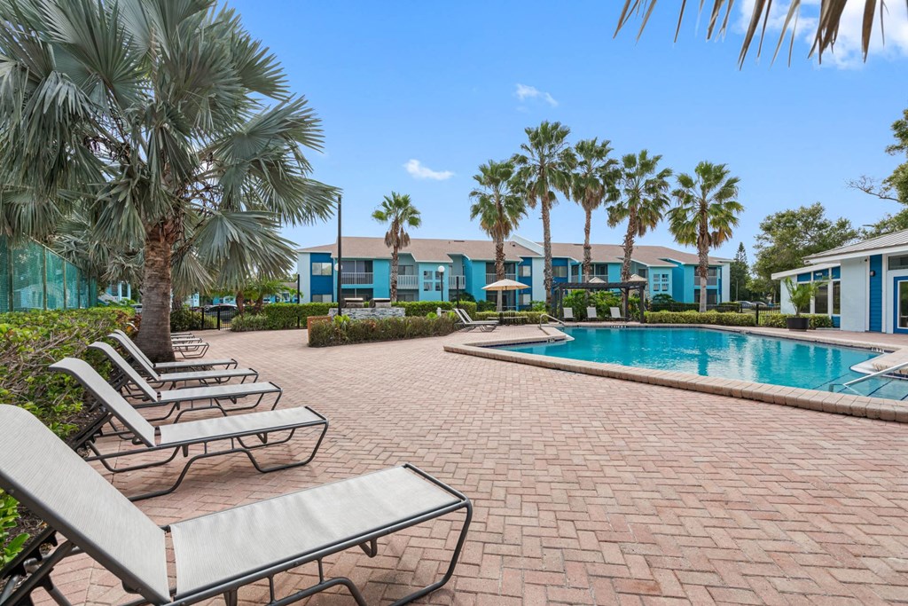 Outdoor Pool with Lounge Chairs