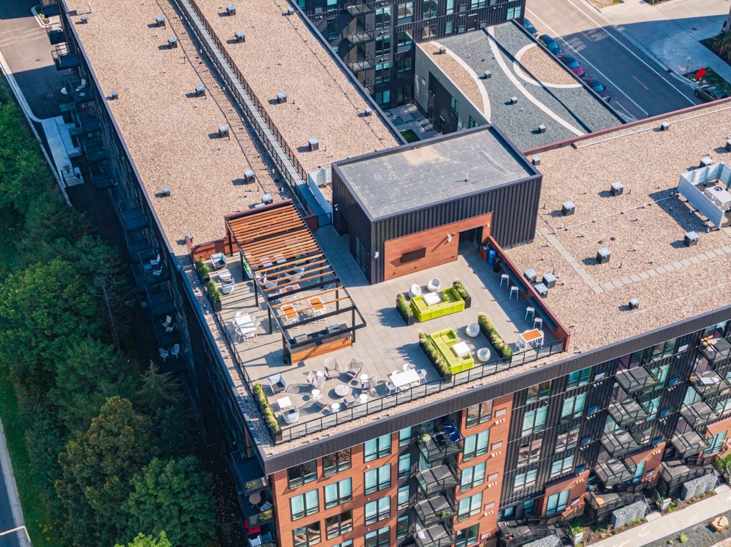 Aerial View Of The Rooftop Deck