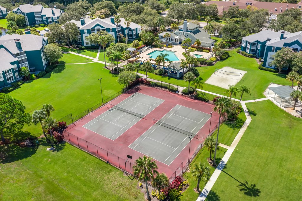 Aerial View Of The Tennis Courts