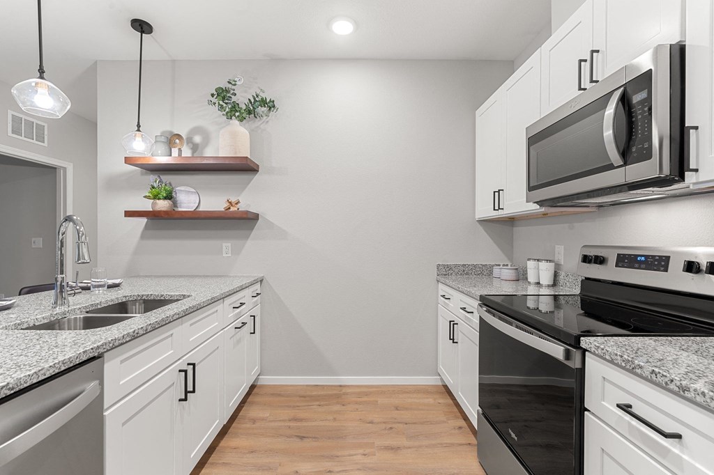 Kitchen with Granite Countertops