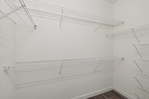 Walk-In Closet With Built-In Shelving