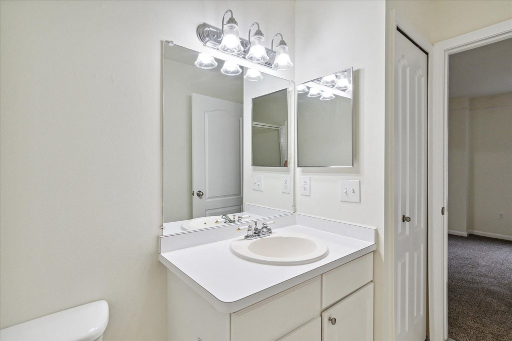 Bathroom sink and mirror