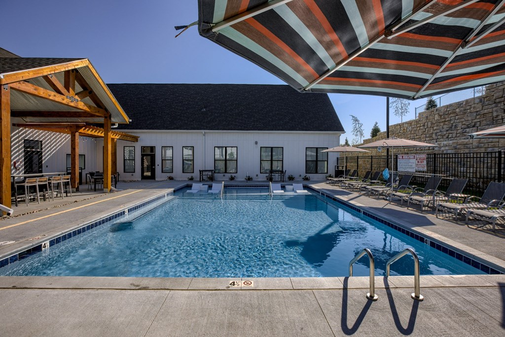 Outdoor Pool with Lounge Chairs