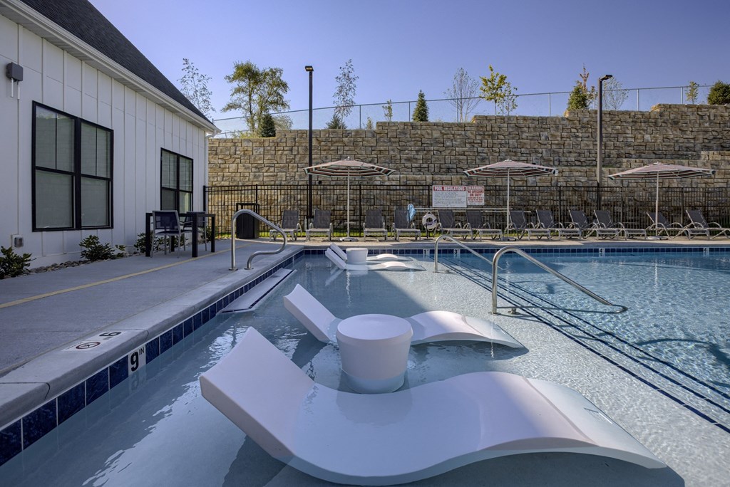 Outdoor Pool with Lounge Chairs