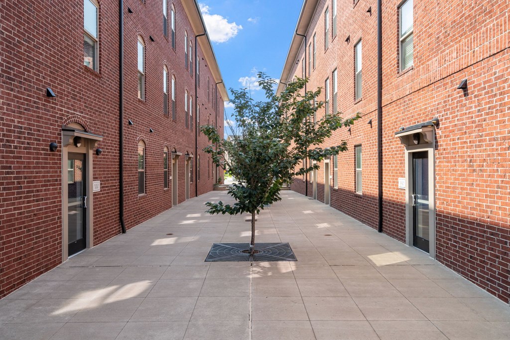 Walkway between Synergy Apartment Homes