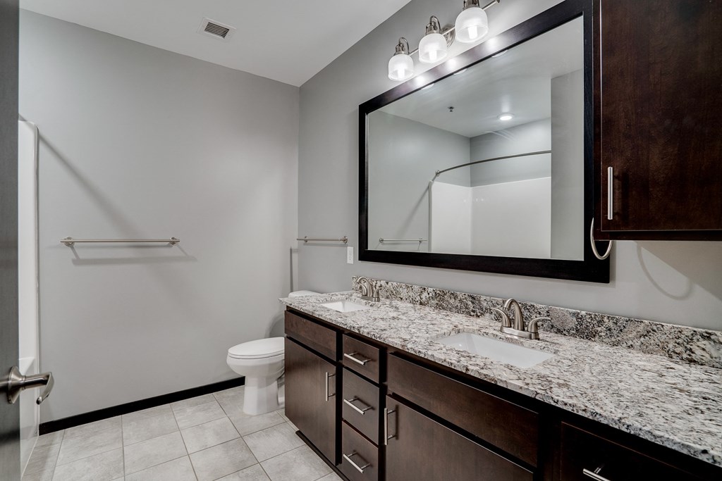 Large Double Bathroom Vanity with Granite