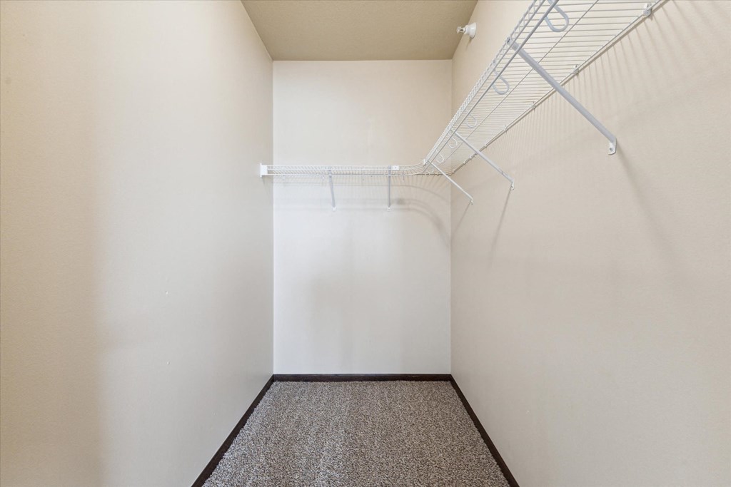 Walk-In Closet With Built-In Shelving