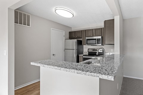 Kitchen with Granite Countertops