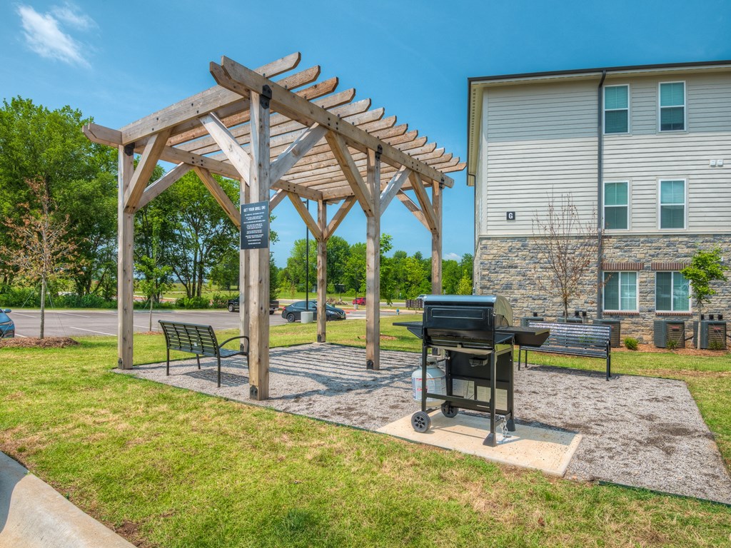Outdoor Pergola with Grills