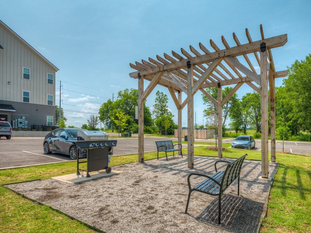 Outdoor Pergola with Grills
