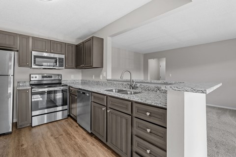 Kitchen with Granite Countertops