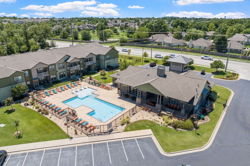 Aerial View of Pool and Clubhouse