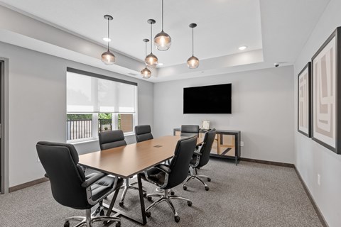 Conference room with TV