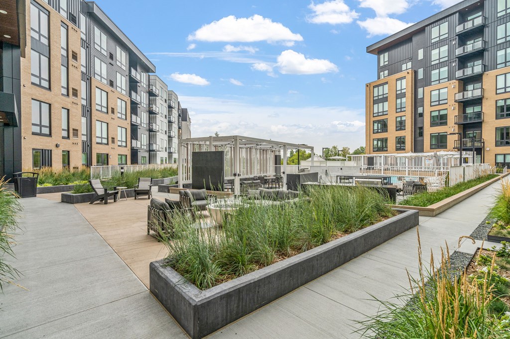 Social Deck Area in Courtyard