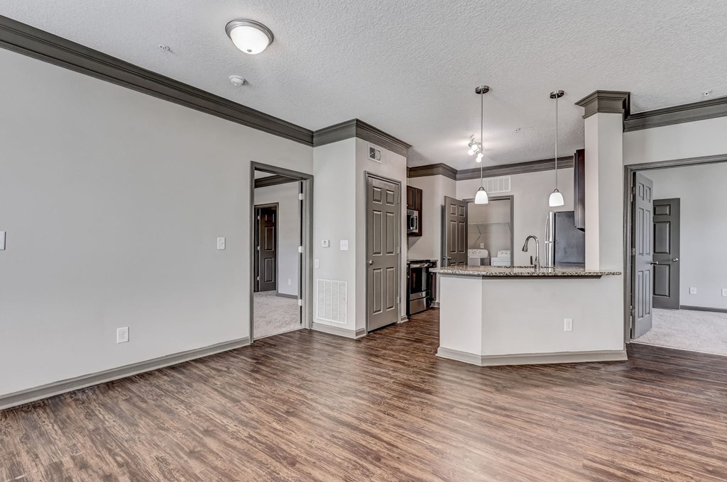 Open Concept Living With Wood-Style Floors