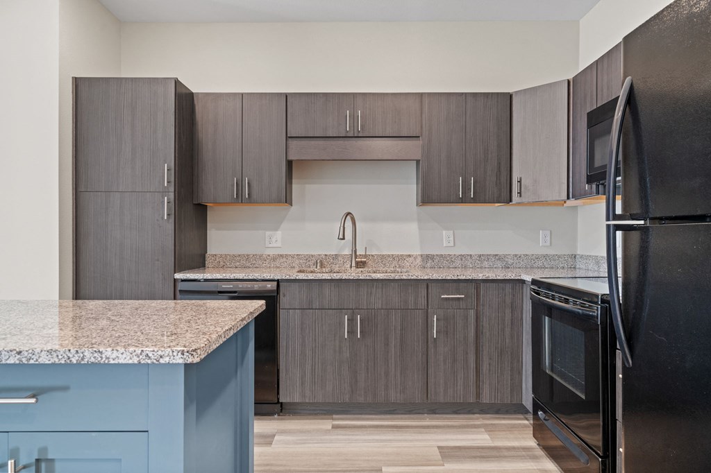 Kitchen with Dark Brown Cabinetry