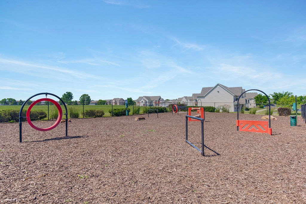 Expansive Dog Park With Obstacle Courses