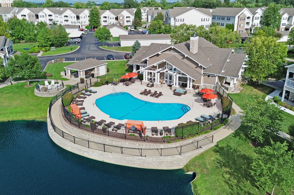 Aerial View of Pool and Clubhouse