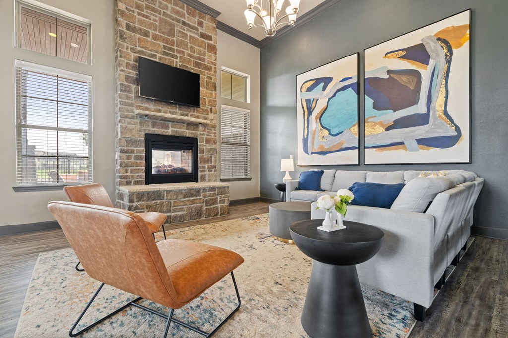 Community Room with Fireplace