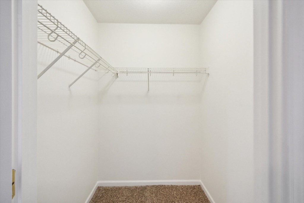 Walk-In Closet With Built-In Shelving