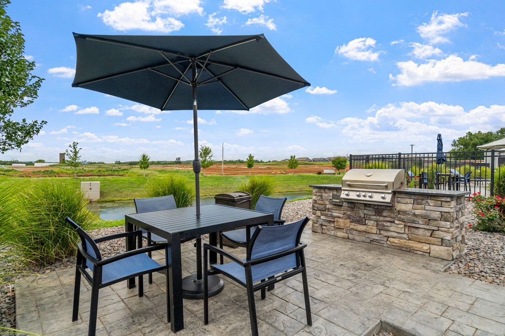 Outdoor Kitchen with Patio Seating