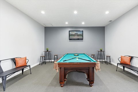 Game Room with Pool Table