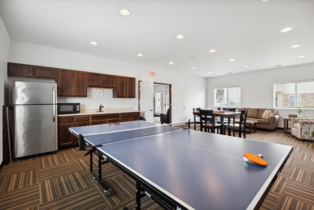 Community Room with Ping Pong Table