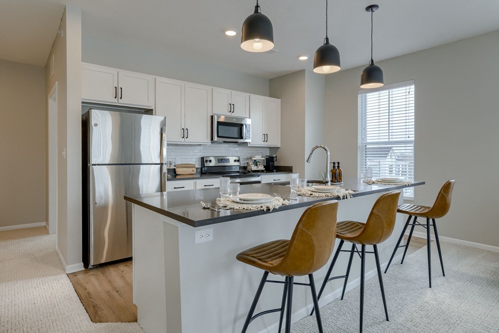 Kitchen with Overhead Lighting