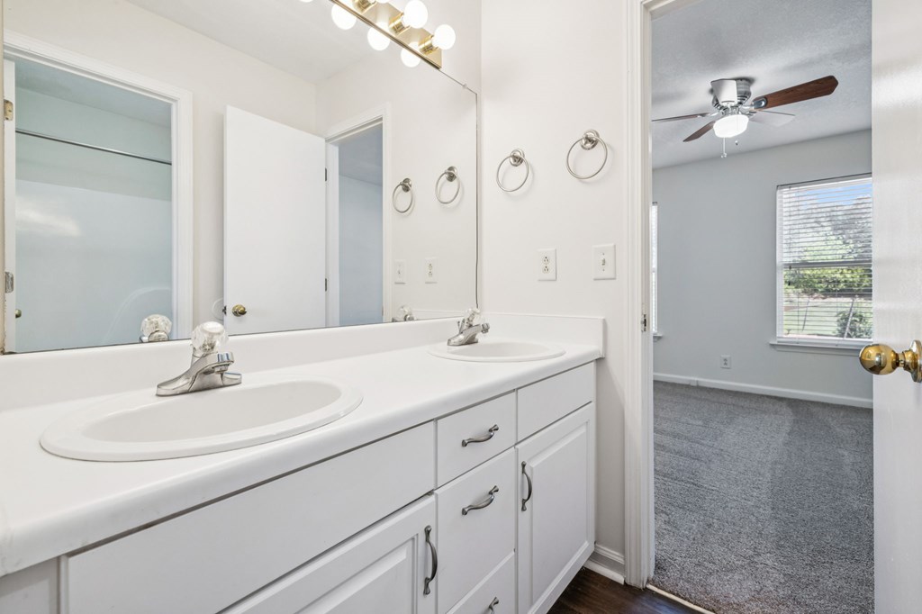 Bathroom with White Cabinets