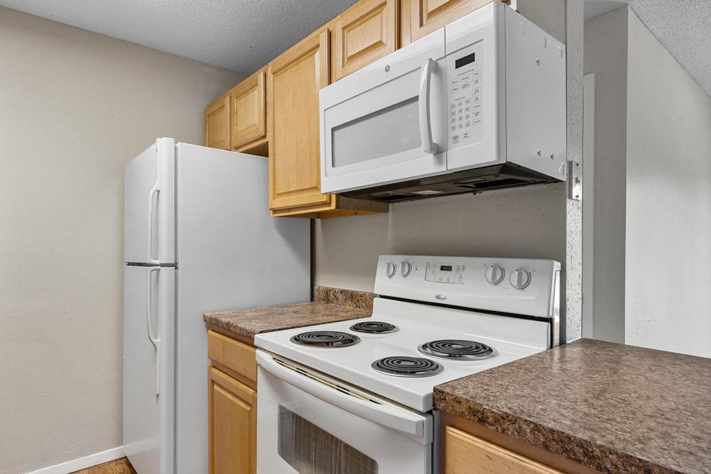 Kitchen with White Appliances