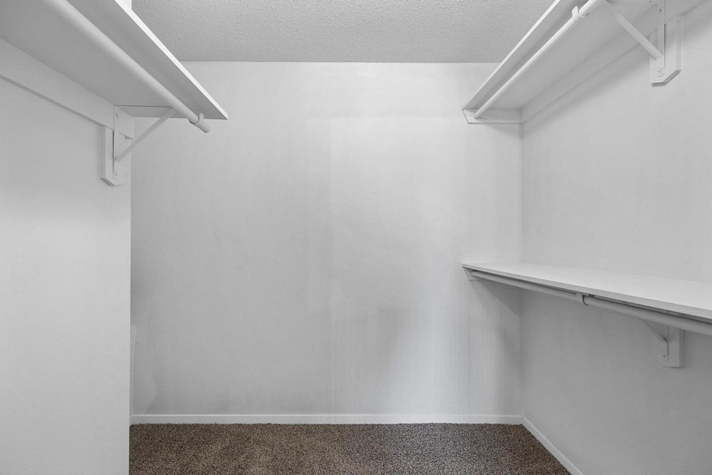 Walk-In Closet With Built-In Shelving
