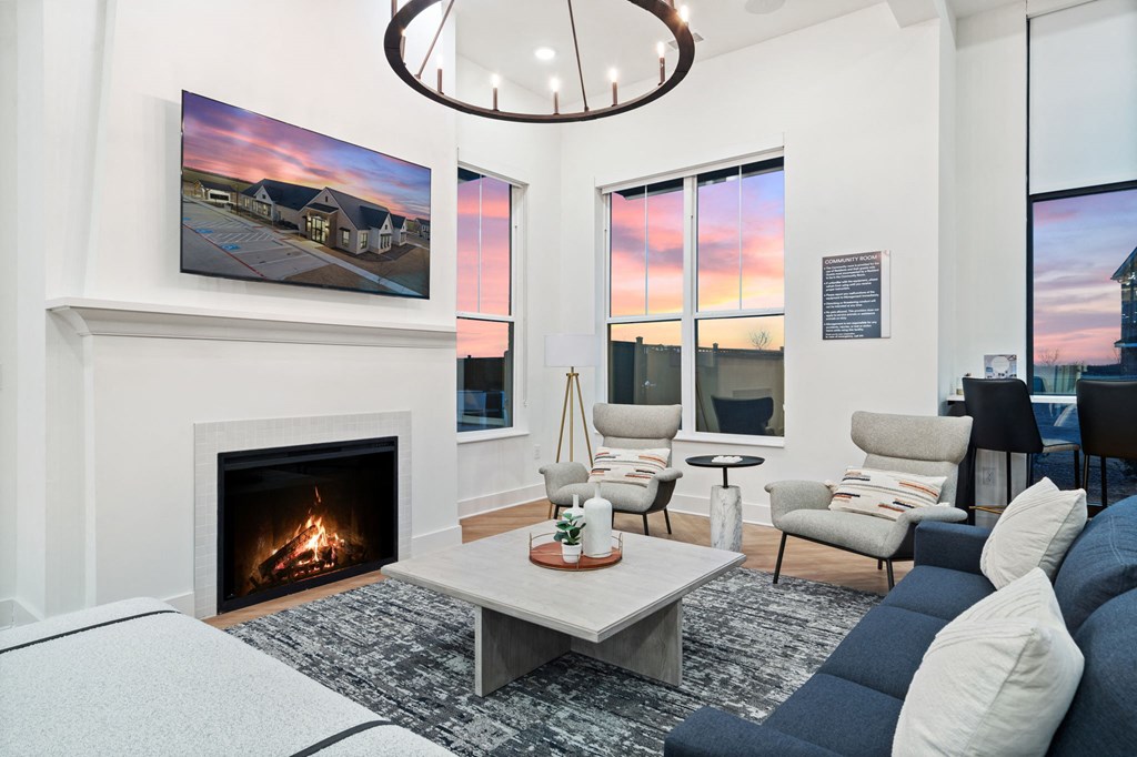 Community Room with Fireplace