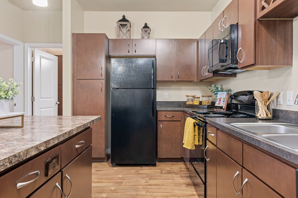 Kitchen with Black Appliances