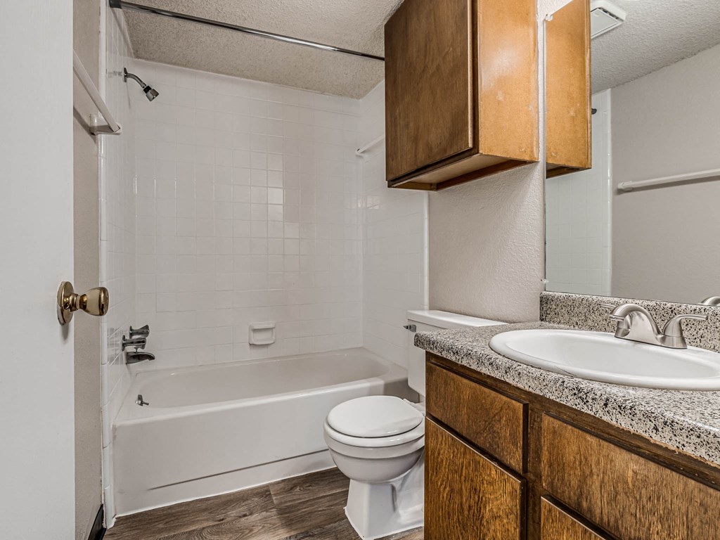 Bathroom With Granite Vanities
