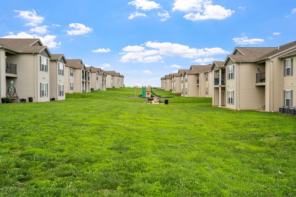 Grassy Area Between Buildings