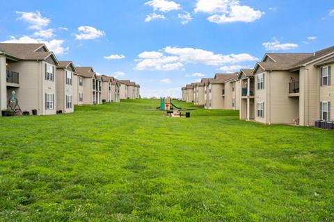 Grassy Area Between Buildings