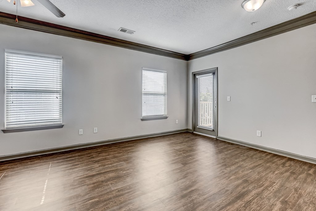 Living Room With Wood-Style Flooring