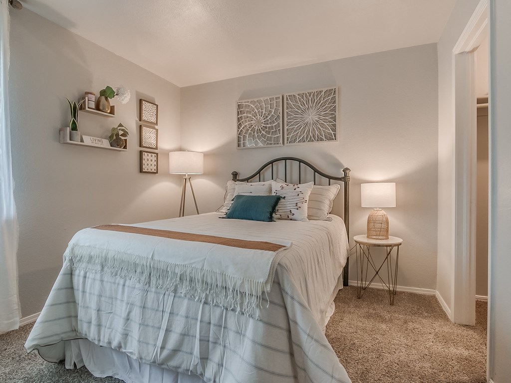 Bedroom With Plush Carpet