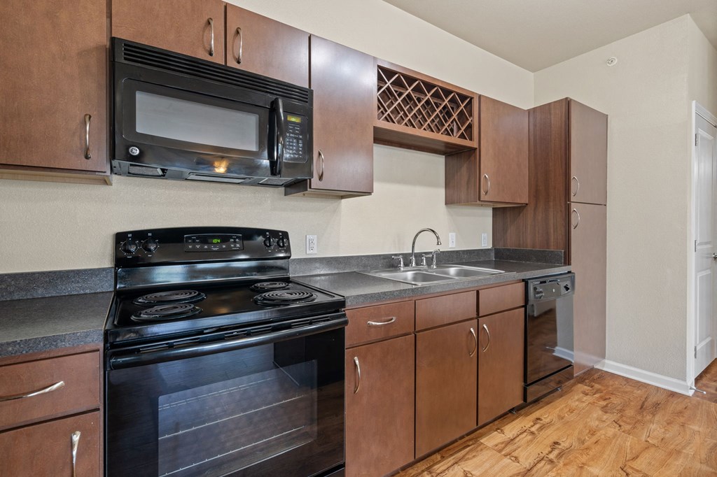 Kitchen with Black Appliances